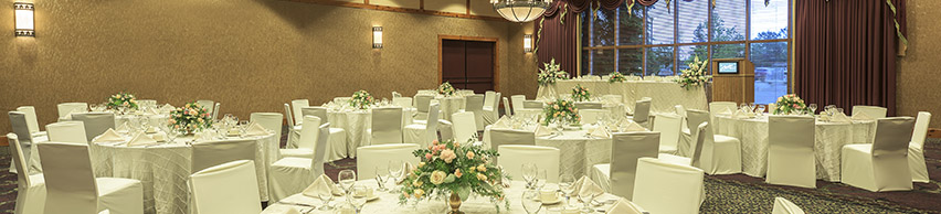 Grand Hall meeting, conference and wedding venue at Algoma's Water Tower Inn & Suites, a Sault Ste. Marie hotel